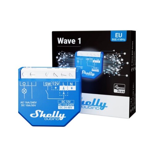Shelly Qubino Wave 1, 16A Relais, 1 Kanal, Z-Wave