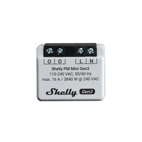 Shelly PM Mini Gen3 - WLAN + Bluetooth Verbrauchszähler 16A