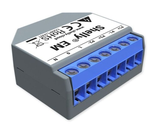Shelly EM | Unterputz Stromzähler Messaktor 2x120A (ohne Stromlemmen)